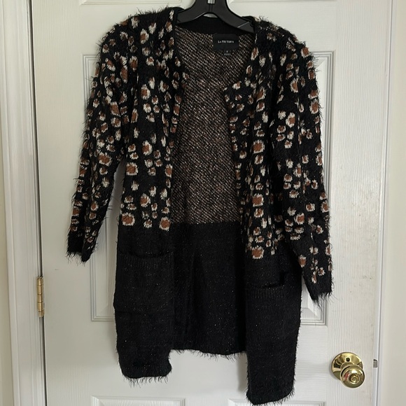 FLASH SALE Anthropologie leopard open cardigan size sm - Picture 1 of 7